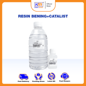 Resin Bening 500gr + Catalis 30ml Untuk Buat Cetakan / Resin Aksesoris + Catalist / Resin Penambal Bocor + Katalis / Resin Serbaguna / Resin DIY