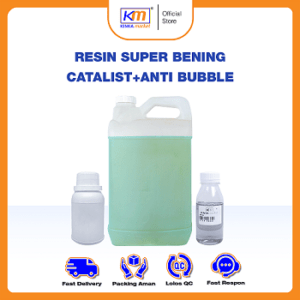 Resin Super bening 5kg + catalis 100ml +anti bubble 60ml / Resin plus katalis / Resin Penambal Bocor / Resin Serbaguna / Resin DIY